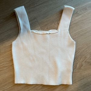 basic white crop top